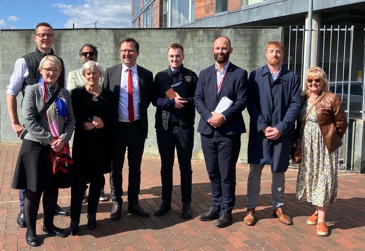 MPs visit Easton Bevins cladding remediation project in Salford