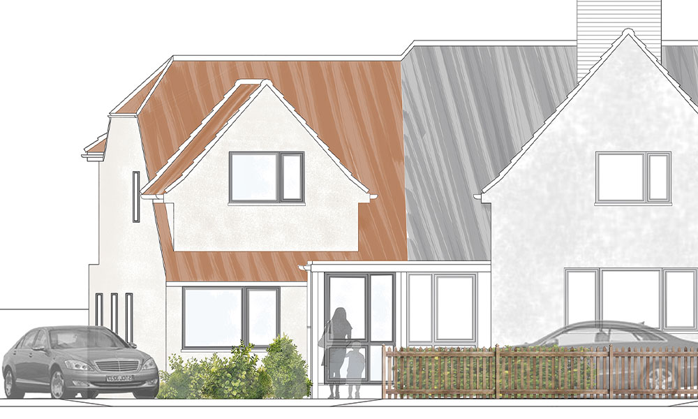 From incomplete extension to double dwelling image